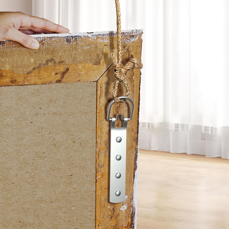 appacare قطعتان من شماعات الصور شديدة التحمل، شماعة كبيرة على شكل حرف D لتعليق إطار الصورة، مجموعة تعليق الصور - Image 4